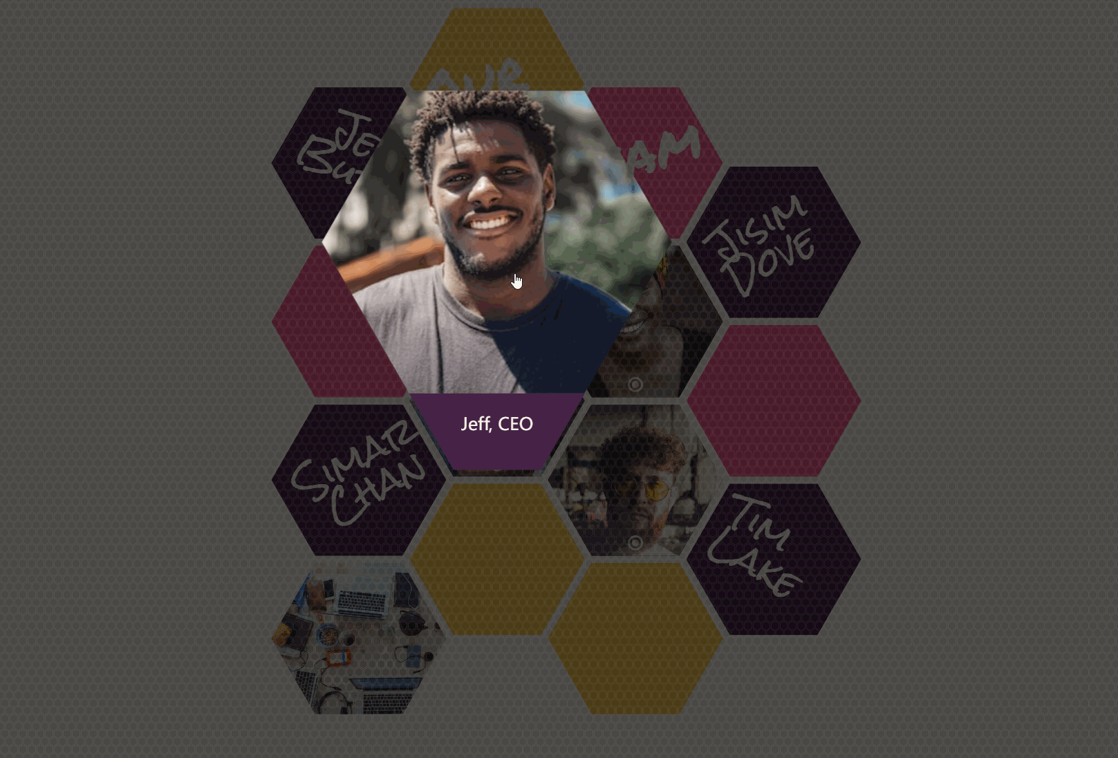 【每日一练】165—CSS实现一个六边形的团队介绍列表效果